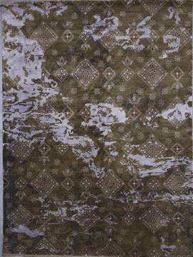 Jaipur Brown Hand Knotted 9'1" X 12'2"  Area Rug 905-112236