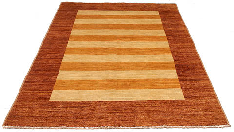 Gabbeh Orange Hand Knotted 310 X 58 Area Rug 254-112252 Image 4