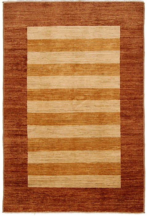 Gabbeh Orange Hand Knotted 310 X 58 Area Rug 254-112252 Image 0