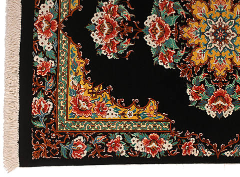 Qum Black Hand Knotted 20 X 30 Area Rug 254-112256 Image 2