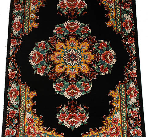 Qum Black Hand Knotted 20 X 30 Area Rug 254-112256 Image 3