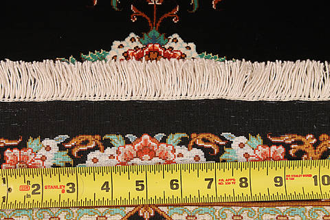 Qum Black Hand Knotted 20 X 30 Area Rug 254-112256 Image 5