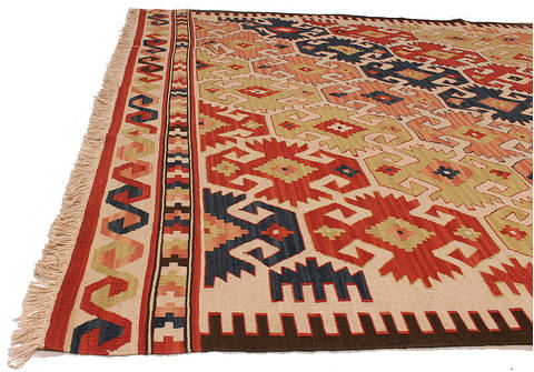 Kilim Multicolor Hand Knotted 52 X 82 Area Rug 254-112257 Image 2