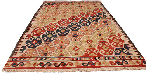 Kilim Multicolor Hand Knotted 52 X 82 Area Rug 254-112257 Image 4