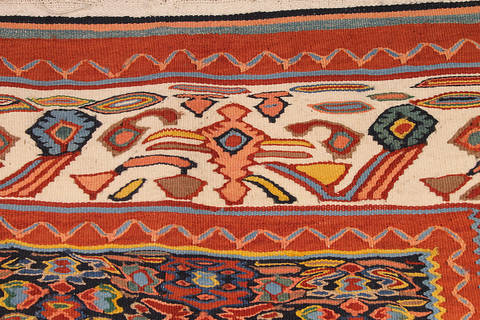 Kilim Red Flat Woven 48 X 75 Area Rug 254-112258 Image 1