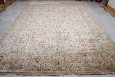 Jaipur Beige Hand Knotted 91 X 121 Area Rug 905-112273 Image 1