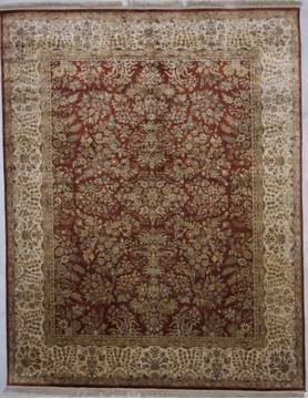 Jaipur Red Hand Knotted 7'11" X 10'1"  Area Rug 905-112278