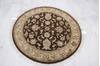 Jaipur Brown Round Hand Knotted 42 X 42  Area Rug 905-112281 Thumb 1