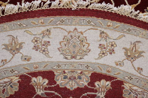 Jaipur Red Round Hand Knotted 50 X 51 Area Rug 905-112297 Image 3