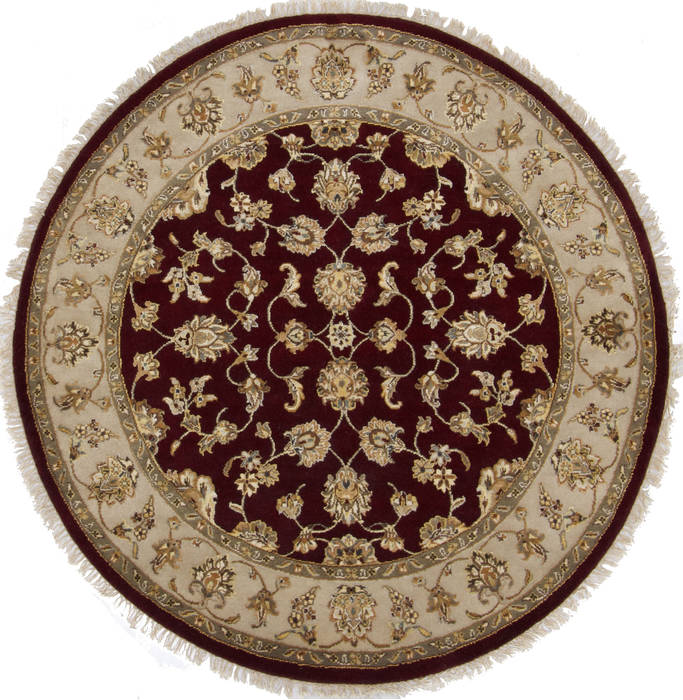 Jaipur Red Round Hand Knotted 50 X 51 Area Rug 905-112297 Image 0