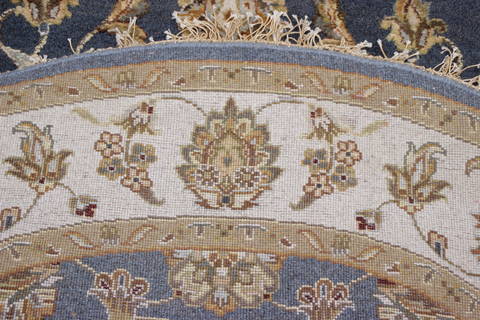 Jaipur Blue Round Hand Knotted 50 X 52 Area Rug 905-112301 Image 3