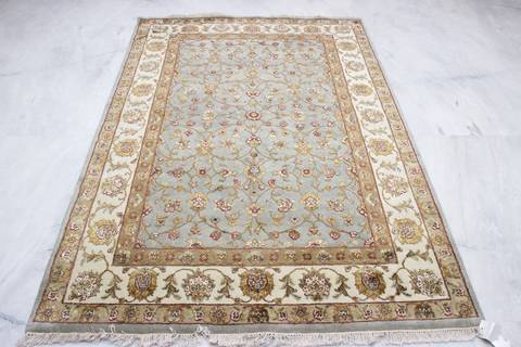 Jaipur Blue Hand Knotted 50 X 73 Area Rug 905-112303 Image 1