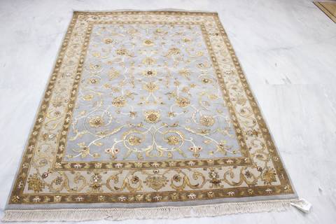 Jaipur Blue Hand Knotted 51 X 71 Area Rug 905-112305 Image 1