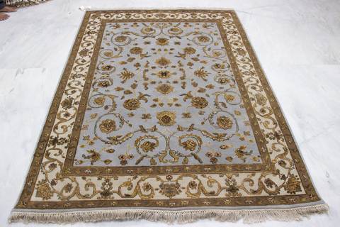 Jaipur Blue Hand Knotted 51 X 71 Area Rug 905-112305 Image 2