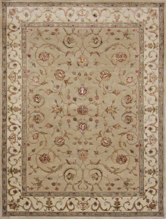 Jaipur Beige Hand Knotted 54 X 72 Area Rug 905-112306 Image 0