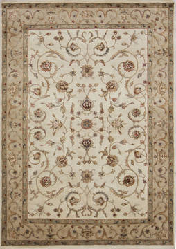 Jaipur White Hand Knotted 5'0" X 7'3"  Area Rug 905-112310