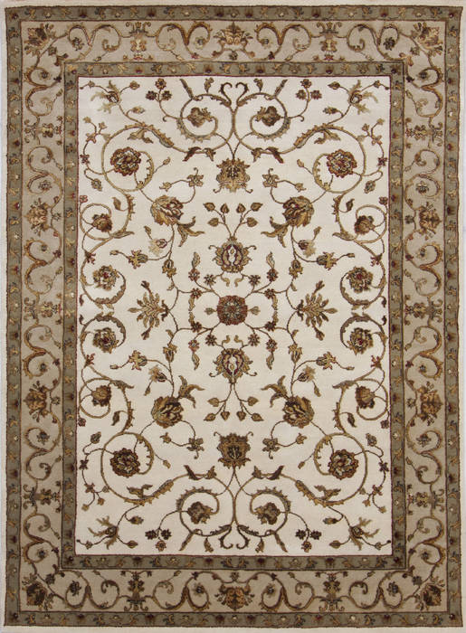 Jaipur White Hand Knotted 51 X 73 Area Rug 905-112311 Image 0