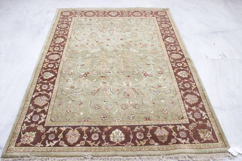 Jaipur Green Hand Knotted 50 X 71 Area Rug 905-112320 Image 1