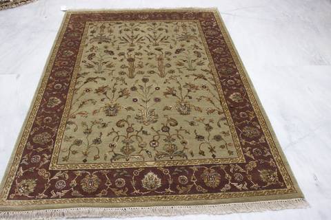 Jaipur Green Hand Knotted 50 X 71 Area Rug 905-112320 Image 2