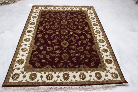 Jaipur Red Hand Knotted 50 X 71 Area Rug 905-112323 Image 2