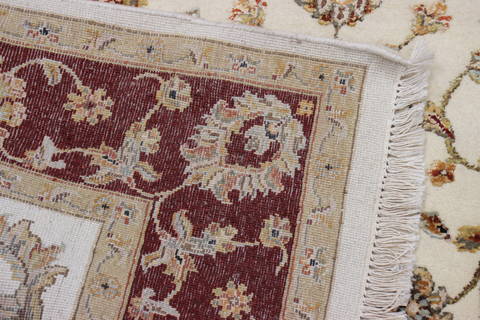 Jaipur White Hand Knotted 51 X 73 Area Rug 905-112325 Image 3