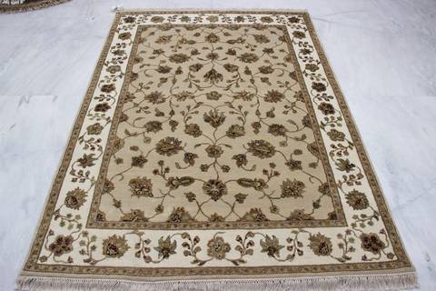 Jaipur Beige Hand Knotted 50 X 70 Area Rug 905-112331 Image 2