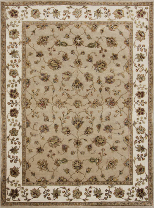 Jaipur Beige Hand Knotted 50 X 70 Area Rug 905-112331 Image 0