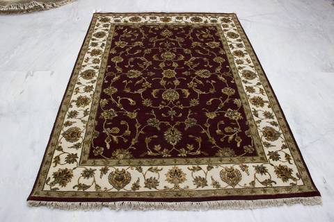 Jaipur Red Hand Knotted 51 X 72 Area Rug 905-112342 Image 2