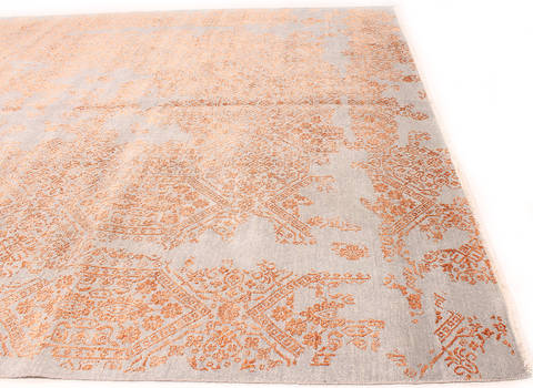 Modern Orange Hand Knotted 80 X 103 Area Rug 254-112344 Image 2