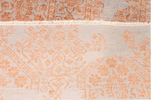 Modern Orange Hand Knotted 80 X 103 Area Rug 254-112344 Image 4