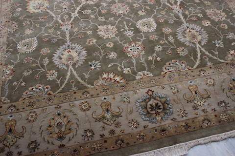 Jaipur Green Hand Knotted 90 X 123 Area Rug 905-112350 Image 2