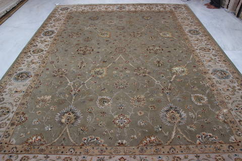 Jaipur Green Hand Knotted 90 X 123 Area Rug 905-112350 Image 7