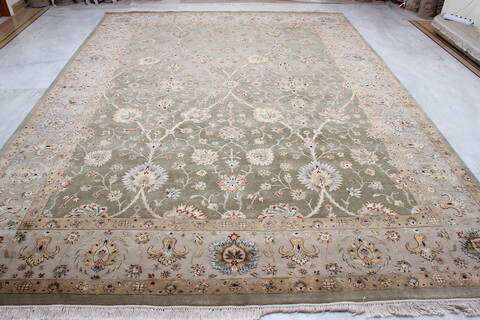 Jaipur Green Hand Knotted 90 X 123 Area Rug 905-112350 Image 9