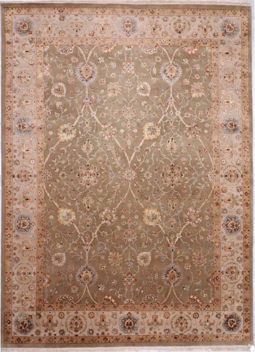 Jaipur Green Hand Knotted 90 X 123 Area Rug 905-112350 Image 0