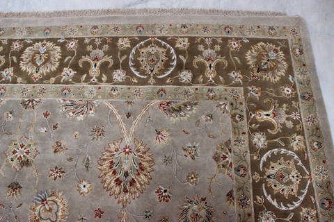 Jaipur Beige Hand Knotted 92 X 122 Area Rug 905-112353 Image 5