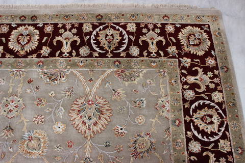 Jaipur Beige Hand Knotted 90 X 121 Area Rug 905-112355 Image 4