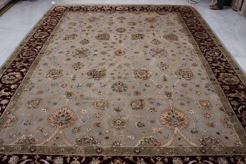 Jaipur Beige Hand Knotted 90 X 121 Area Rug 905-112355 Image 5
