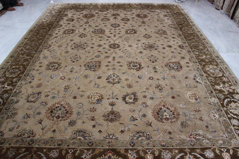 Jaipur Beige Hand Knotted 91 X 123 Area Rug 905-112356 Image 6