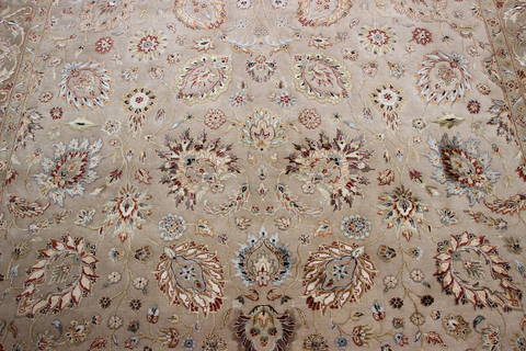 Jaipur Beige Hand Knotted 81 X 105 Area Rug 905-112359 Image 3