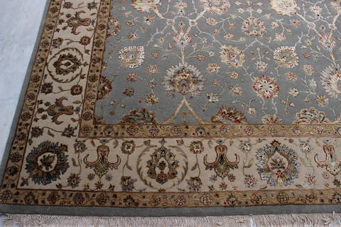Jaipur Blue Hand Knotted 82 X 104 Area Rug 905-112363 Image 1