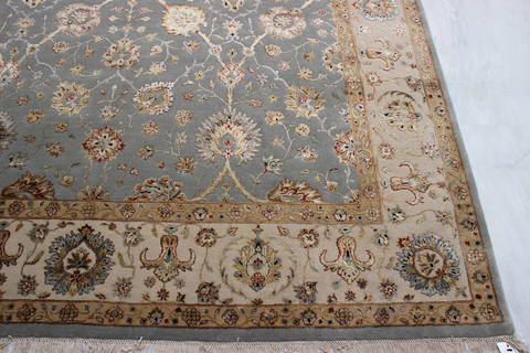 Jaipur Blue Hand Knotted 82 X 104 Area Rug 905-112363 Image 2