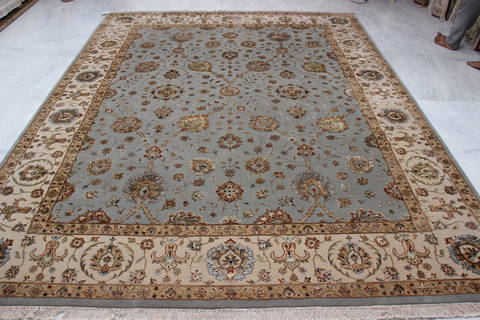 Jaipur Blue Hand Knotted 82 X 104 Area Rug 905-112363 Image 6