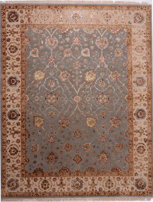 Jaipur Blue Hand Knotted 82 X 104 Area Rug 905-112363 Image 0