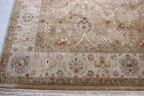Jaipur Yellow Hand Knotted 82 X 102 Area Rug 905-112364 Image 1