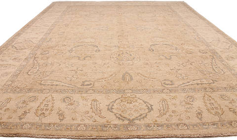 Ziegler Beige Hand Knotted 90 X 116 Area Rug 254-112365 Image 5