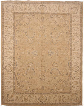 Ziegler Beige Hand Knotted 9'0" X 11'6"  Area Rug 254-112365