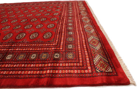 Bokhara Red Hand Knotted 93 X 118 Area Rug 254-112369 Image 3