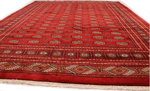 Bokhara Red Hand Knotted 93 X 118 Area Rug 254-112369 Image 4