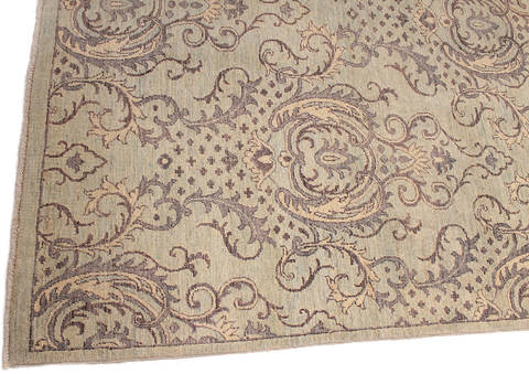 Modern Green Hand Knotted 86 X 119 Area Rug 254-112371 Image 2