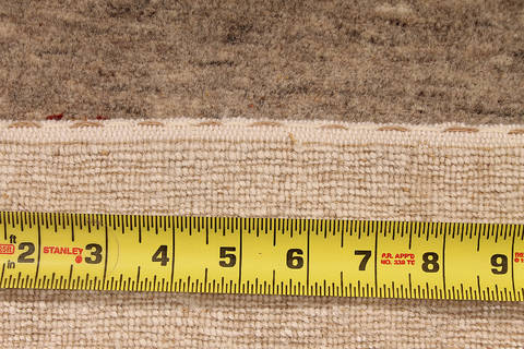 Gabbeh Beige Hand Knotted 90 X 1110 Area Rug 254-112374 Image 1